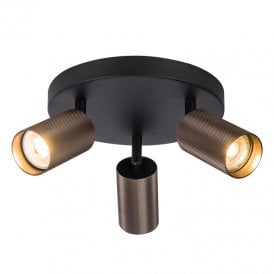 Westport Moto Knurl 3 Light Spotlight Plate - Bronze & Black