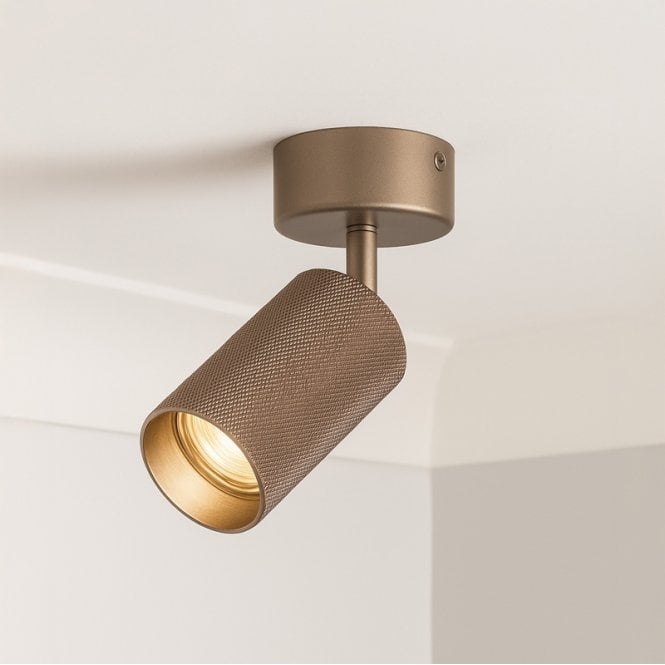 Westport Lighting Westport Moto Knurl Single Spotlight - Bronze