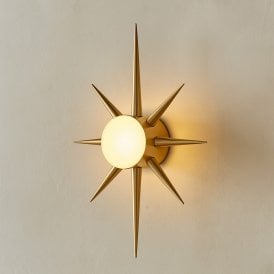 Westport North Glass LED Flush Wall Light - Gold