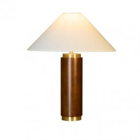 Westport Remsenburg Wood Table Lamp - Satin Brass