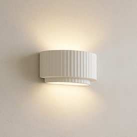 Westport Riley Ceramic Up & Down Wall Light - Cream