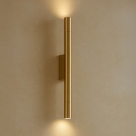Westport Silk Up & Down Wall Light - Brass