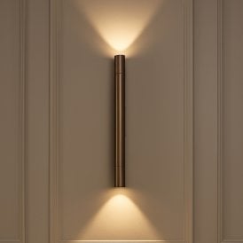 Westport Silk Up & Down Wall Light - Bronze