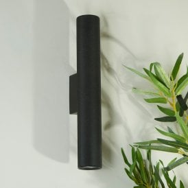 Westport Southampton Up & Down Wall Light - Knurled Black