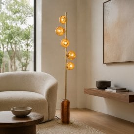 Westport Noma Floor Lamp - Brass