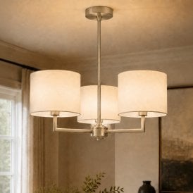 Westport Studio 3 Arm Semi-Flush Ceiling Light - Brass