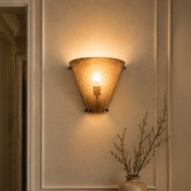 Westport Virelle Glass Wall Light - Chrome