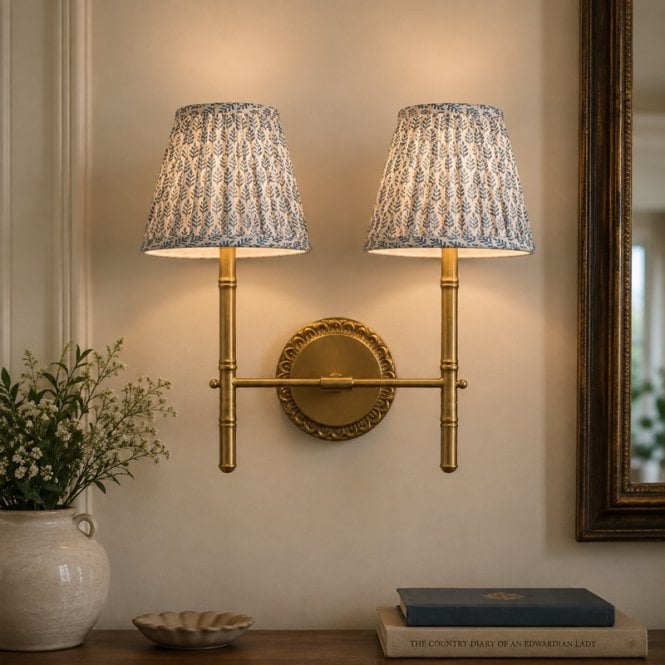 Wisteria  Alice Twin Wall Light - Antique Brass