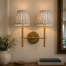 Wisteria Alice Twin Wall Light - Antique Brass