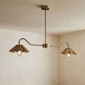 Wisteria Aloura Bar Ceiling Pendant Light - Antique Brass