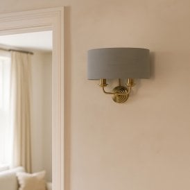 Wisteria Anne Twin Wall Light - Antique Brass