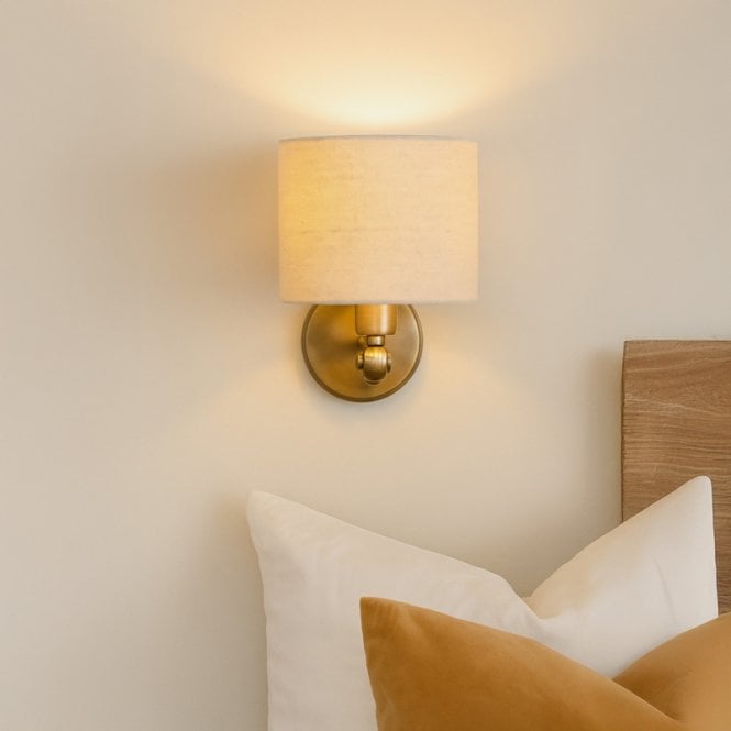 Wisteria  Annie Wall Light - Aged Brass