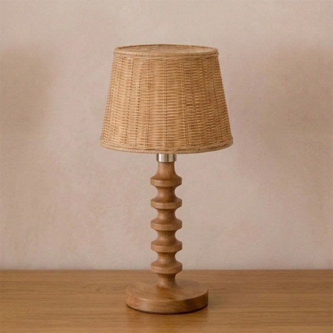 Wisteria  Arc Rattan Table Lamp - Natural