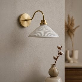 Wisteria Aura Ceramic Wall Light - White