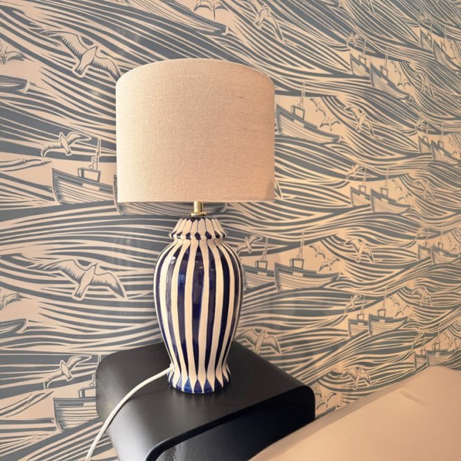 Wisteria Bailey Ceramic Table Lamp - Blue