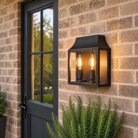 Wisteria Bourton Half Lantern Outdoor Wall Light - Aged Gold