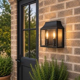 Wisteria Bourton Half Lantern Outdoor Wall Light - Bronze