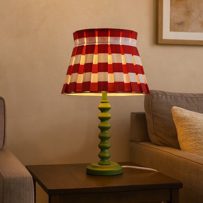 Wisteria Boxie Table Lamp - Red & Green
