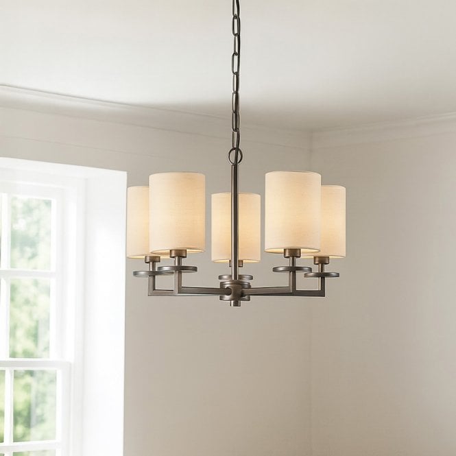 Wisteria  Brook 5 Arm Ceiling Pendant Light - Bronze