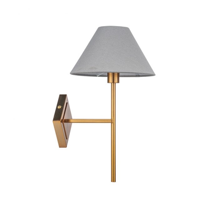 Wisteria  Celesta Linen Wall Light - Brushed Brass