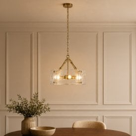 Wisteria Celestine Glass Chandelier - Clear