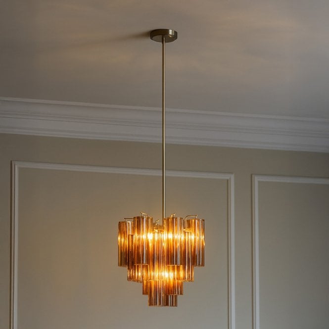 Wisteria  Clodagh Glass Chandelier - Brown