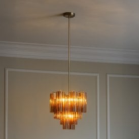 Wisteria Clodagh Glass Chandelier - Brown