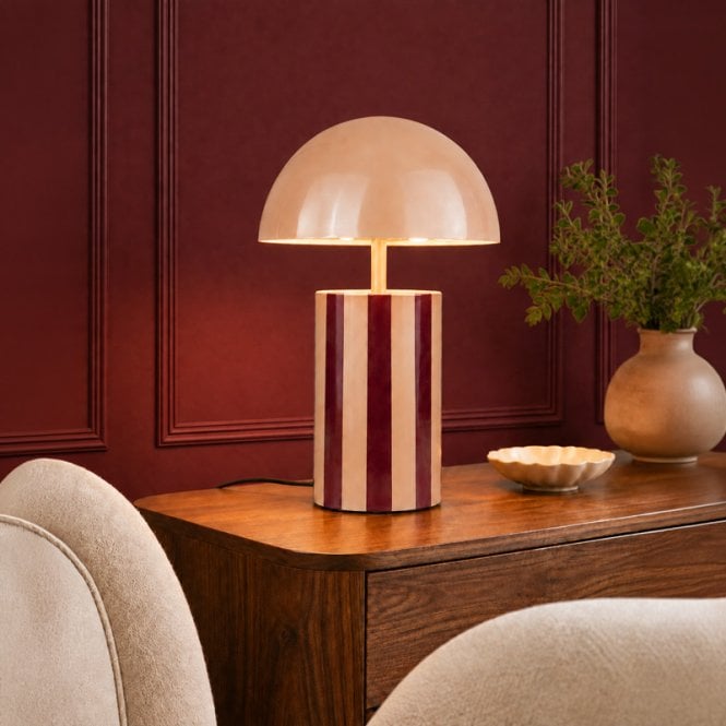 Wisteria  Cressida Table Lamp - Red & Pink