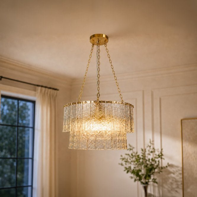 Wisteria  Delphine Glass Chandelier - Clear