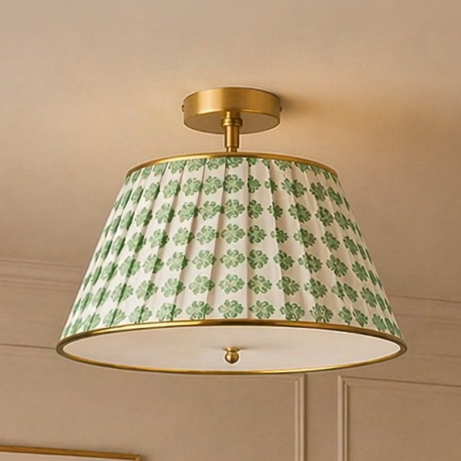 Wisteria  Eclipse Flush Ceiling Light - Green