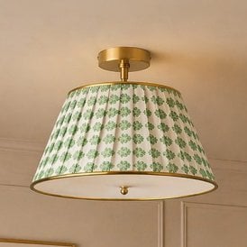 Wisteria Eclipse Flush Ceiling Light - Green