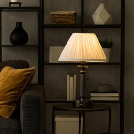 Wisteria Edith USB Rechargeable LED Touch Table Lamp - Pewter