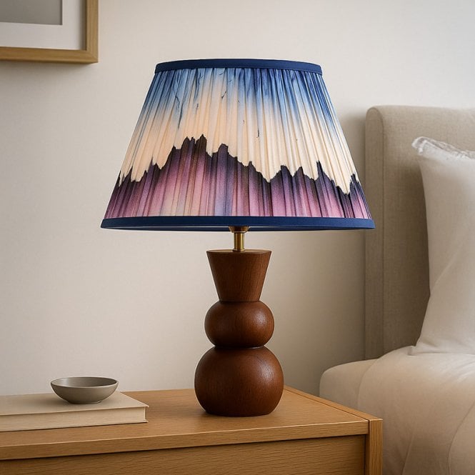 Wisteria  Grove Wood Table Lamp with Colette Shade - Multi Colour