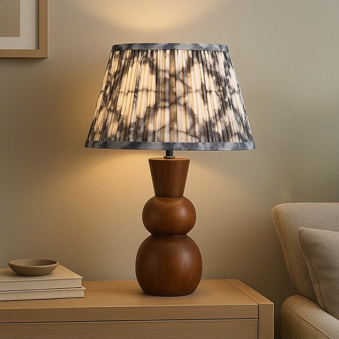 Wisteria  Grove Wood Table Lamp with Marco Shade - Black