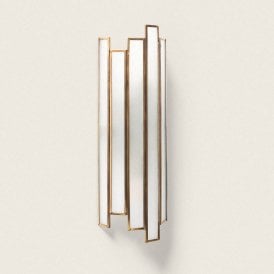 Iris Flush Light - Antique Brass