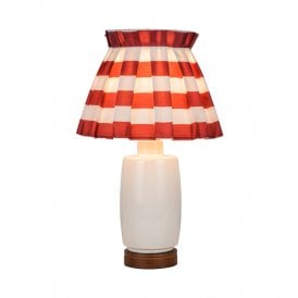 Wisteria Lille Ceramic Box Pleat Table Lamp - White