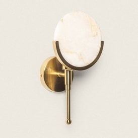 Lily Marble Wall Light - Antique Brass