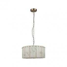 Wisteria Linea Glass Ceiling Pendant Light - Alabaster