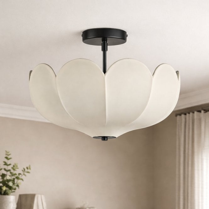 Wisteria  Luma Flush Ceiling Light - Cream