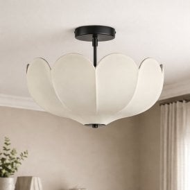 Wisteria Luma Flush Ceiling Light - Cream