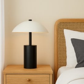 Wisteria Lyon Table Lamp - Black & White