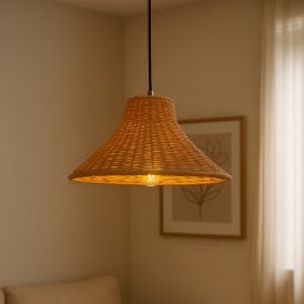 Wisteria Mabel Rattan Ceiling Pendant Light - Natural