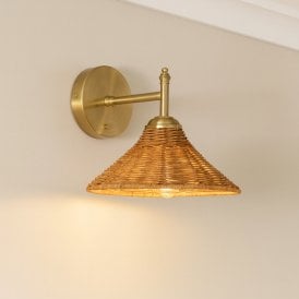 Wisteria Mabel Rattan Wall Light - Natural