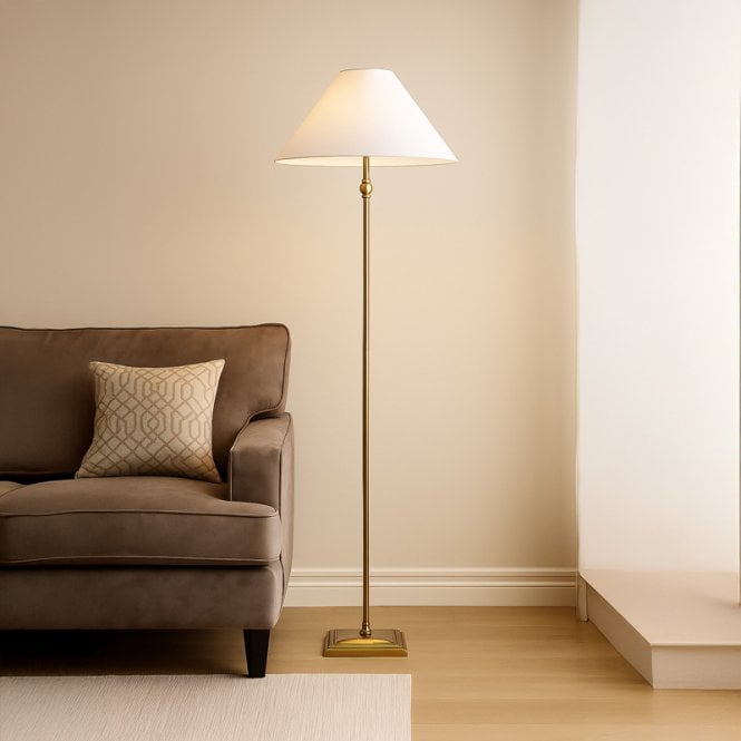 Wisteria Margaret Floor Lamp - Antique Brass
