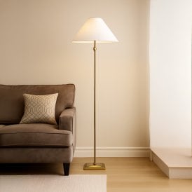 Wisteria Margaret Floor Lamp - Antique Brass