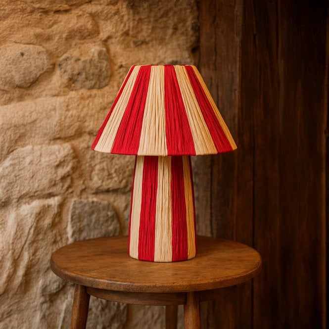 Wisteria  Monico Paper Table Lamp - Red