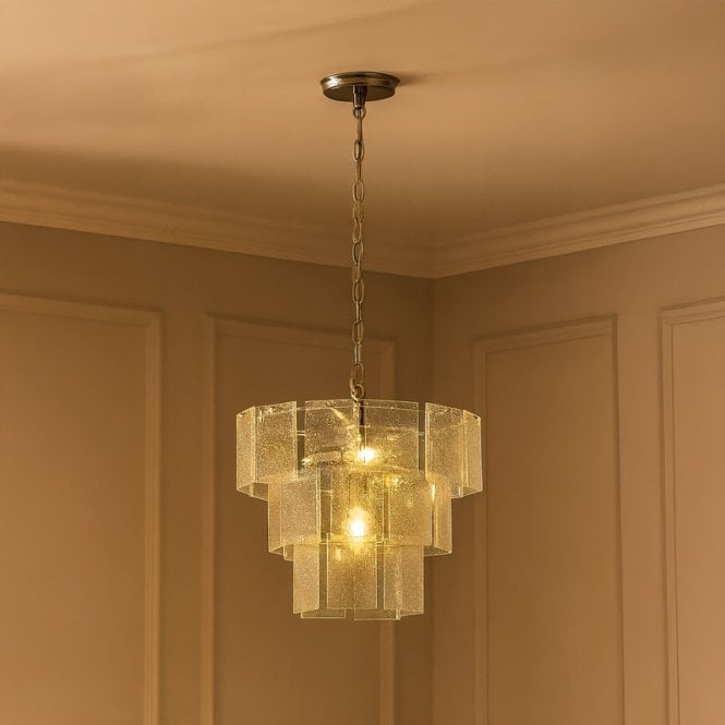 Wisteria  Ophelia Clear Glass Chandelier - Chrome