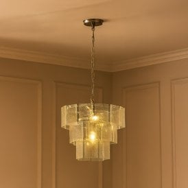 Wisteria Ophelia Clear Glass Chandelier - Chrome