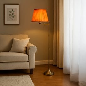 Wisteria Pear Floor Lamp - Antique Brass