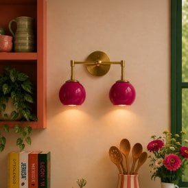 Wisteria Pixie Twin Wall Light - Pink